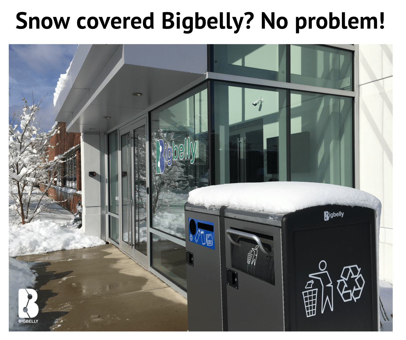 Snow Covered Bigbelly Continues to Do Its Job!